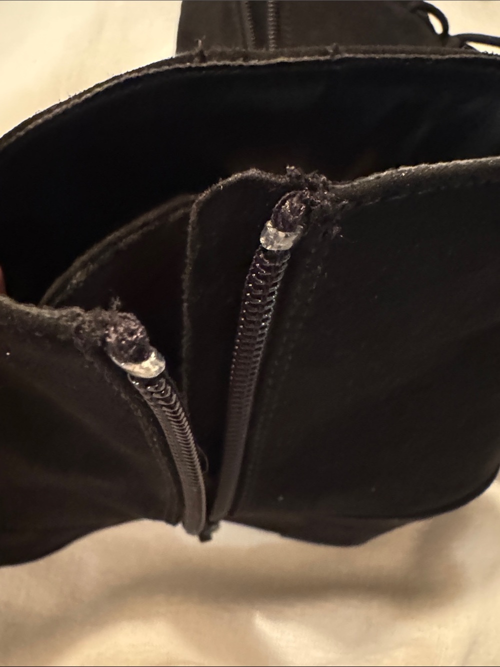 Merona Black Suede Lace-Up Side Zip Wedge Ankle Booties  - Womens Size 9 - Picture 6 of 8